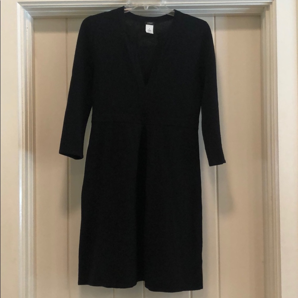 J. Crew black v-neck dress